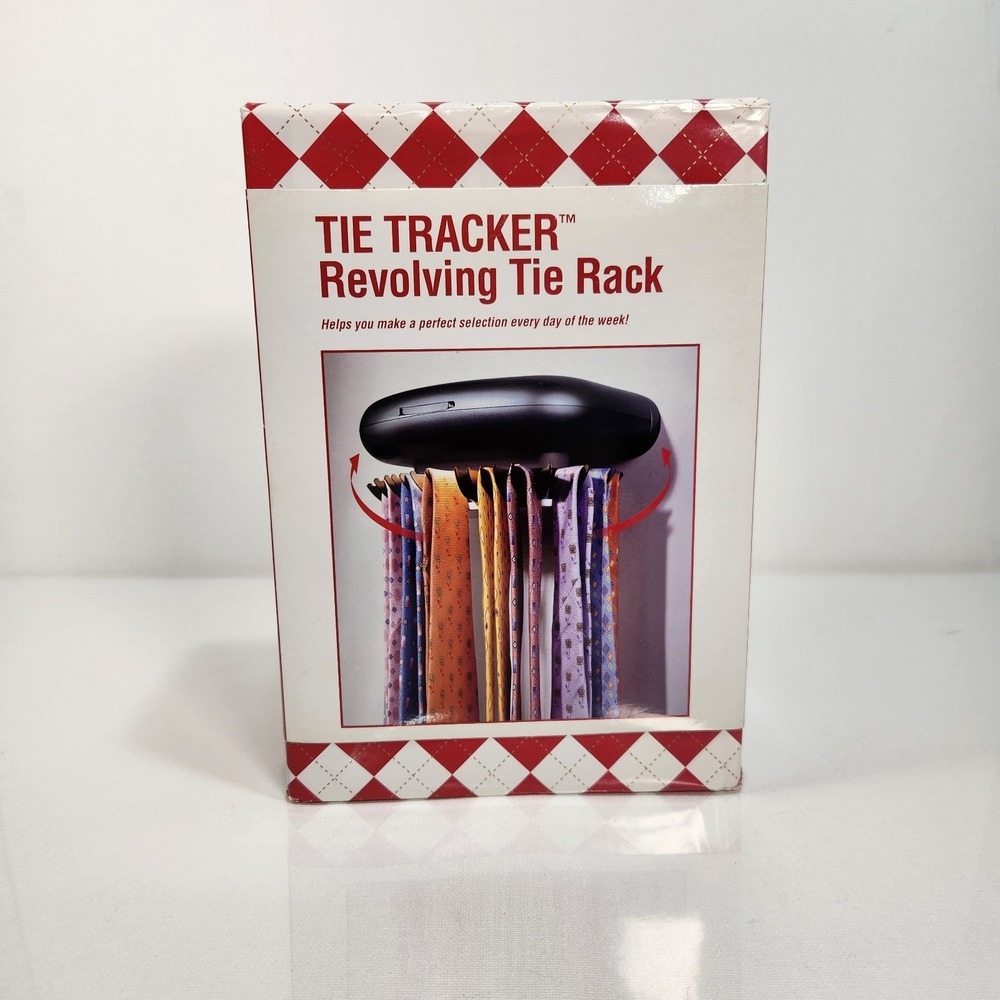 Tie Tracker Revolving Tie Rack - Black